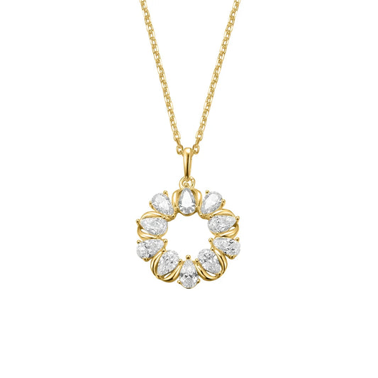 Gold Tone Sparkly Couture Necklace