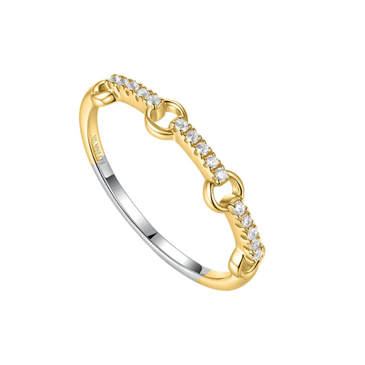 Gold Tone Solid Flair Ring
