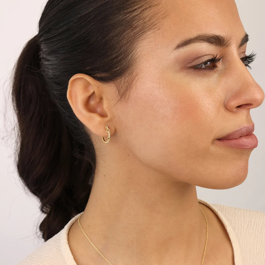 Golden Solid Flair Creole Hoops