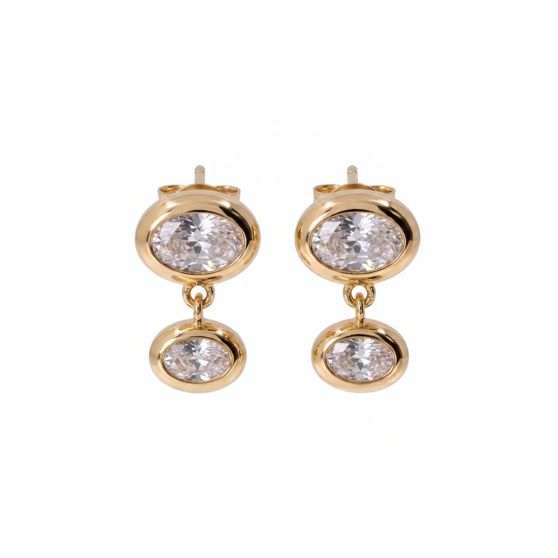Sense of Balance Stud Earrings Cubic Zirconia