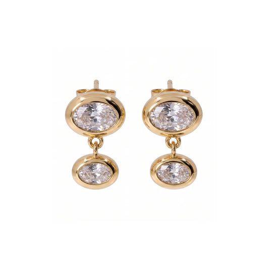 Sense of Balance Stud Earrings Cubic Zirconia
