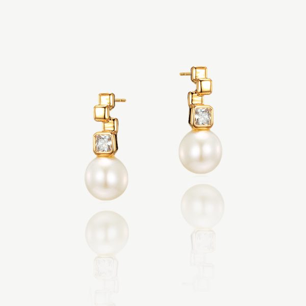 St. Louis Gold Pearl Drop Earrings