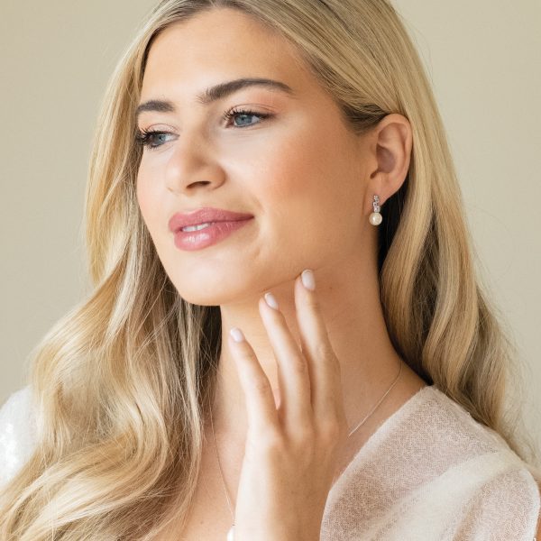 St. Louis Crystal Pearl Drop Earrings