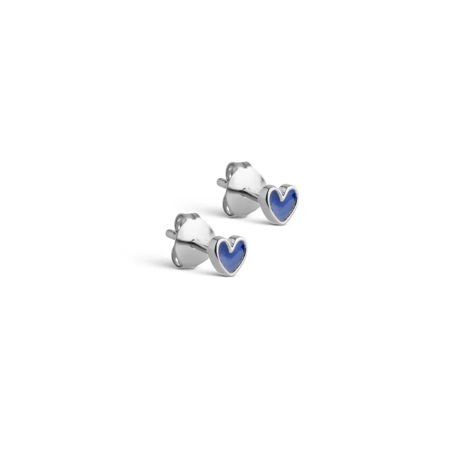 Silver Amore Indigo Studs