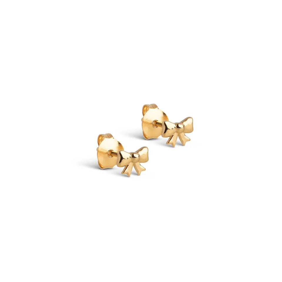 Gold Bow Studs