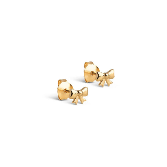 Gold Bow Studs