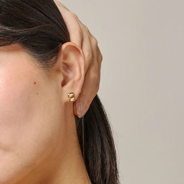 Gold Melia Stud Earrings