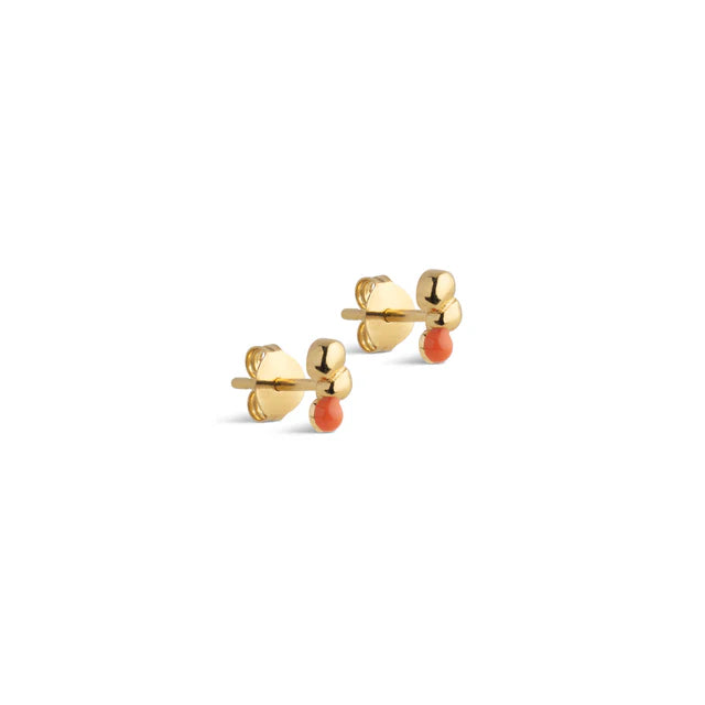 Gold Coral Nara Studs
