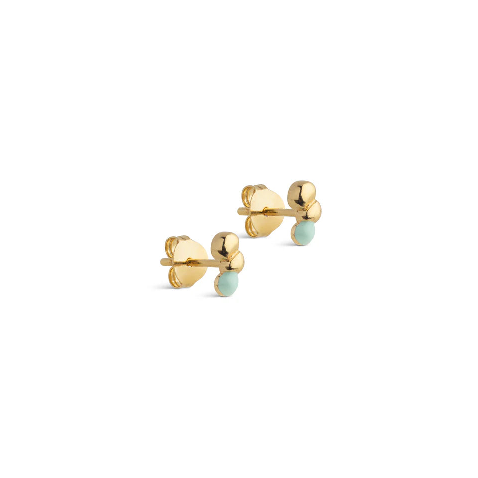 Gold Mint Nara Stud Earrings