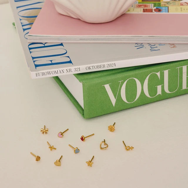 Gold Organic Clover Studs