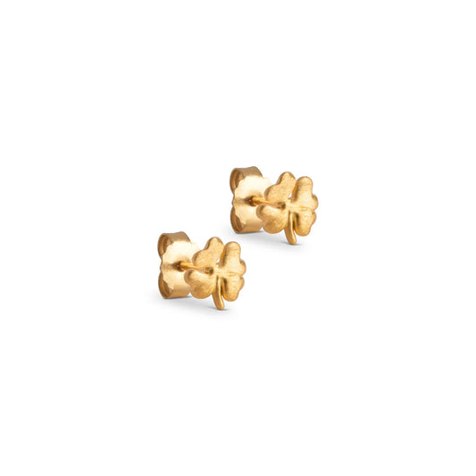 Gold Organic Clover Studs