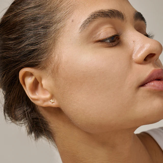 Gold Star Energy Stud Earrings