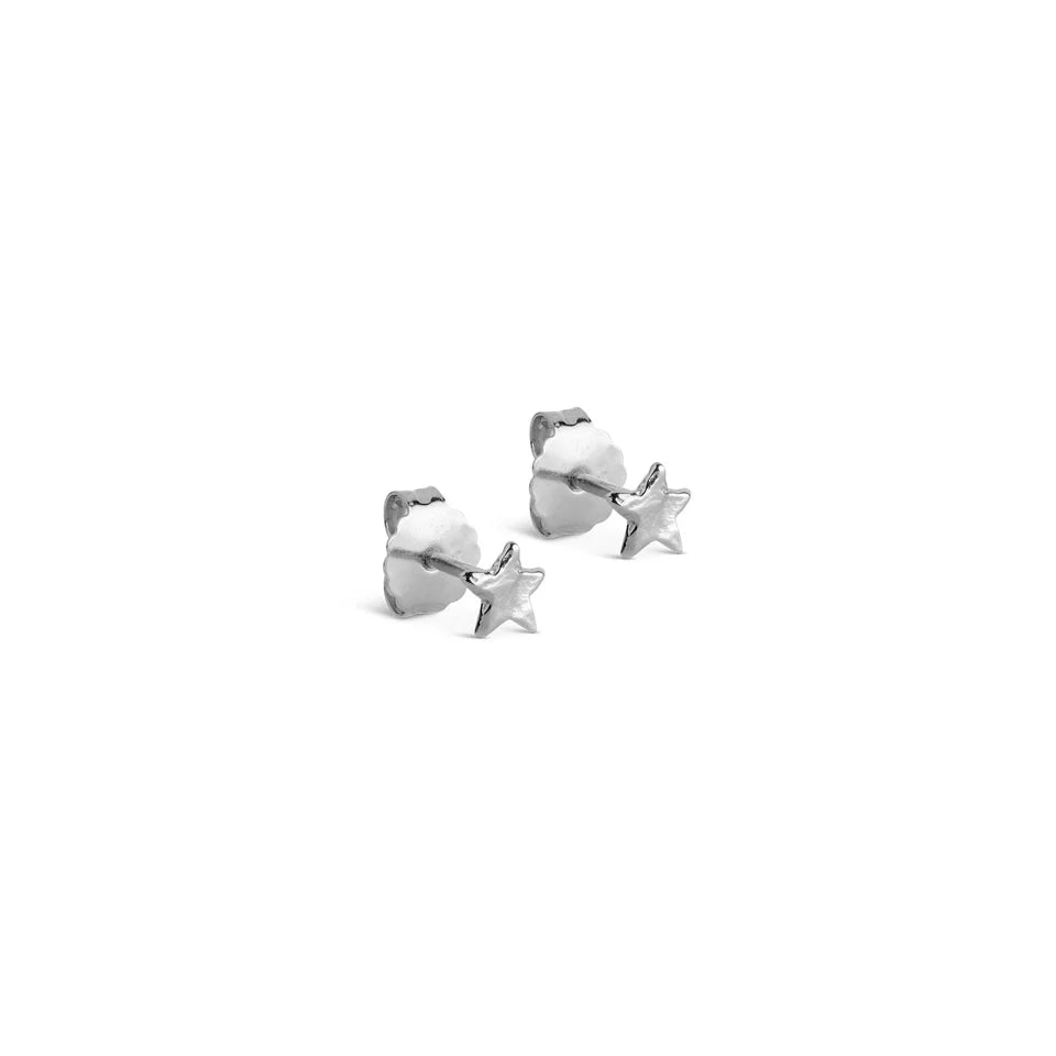 Silver Star Energy Stud Earrings