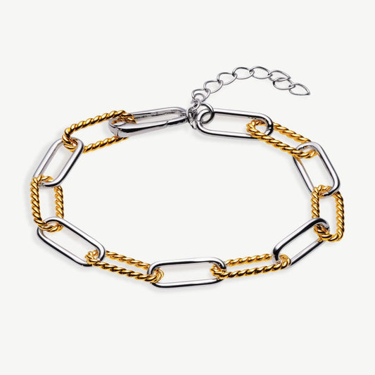 Unity Chunky Chain Bracelet Mixed Metal
