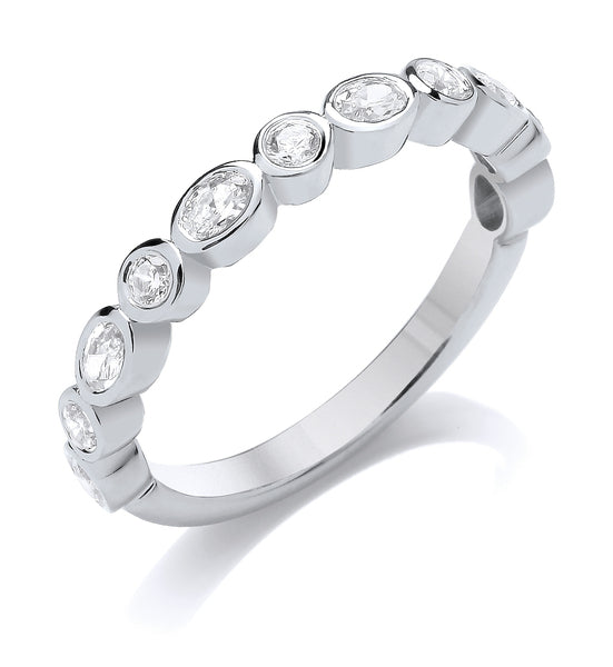 Diamond Brilliant and Oval Bezel set Band