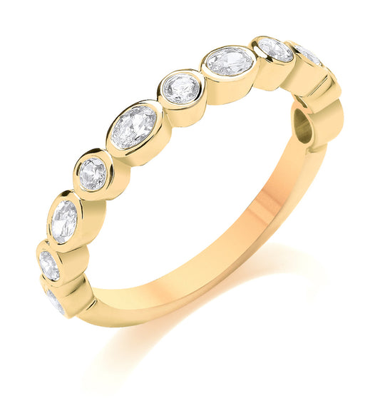 Diamond Brilliant and Oval Bezel set Band