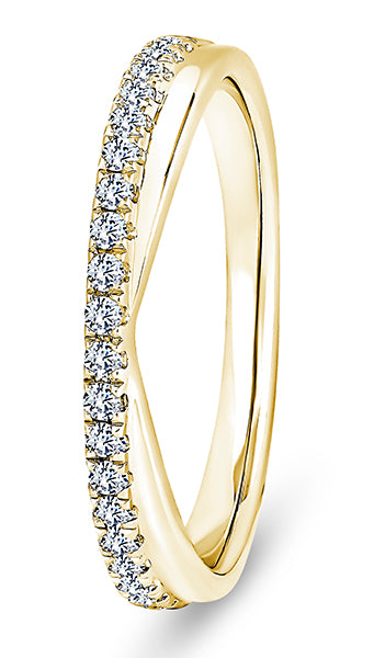 Diamond V-Shaped French Pave Band