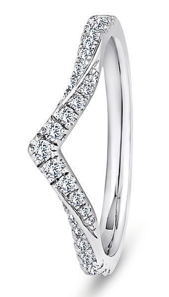 Diamond set V-Shaped Mini Claw Band