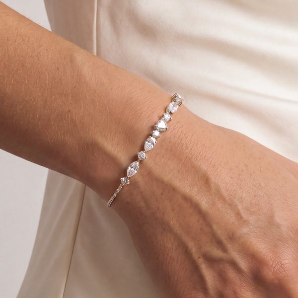 Versailles Rhodium Crystal Bracelet