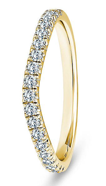 Diamond Wave French Pave Band