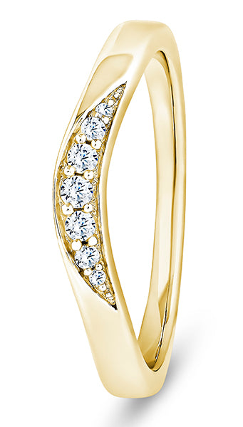 Diamond Wave Channel Set Band