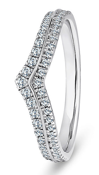 Diamond Double Wishbone Ring