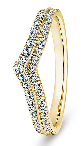 Diamond Double Wishbone Ring