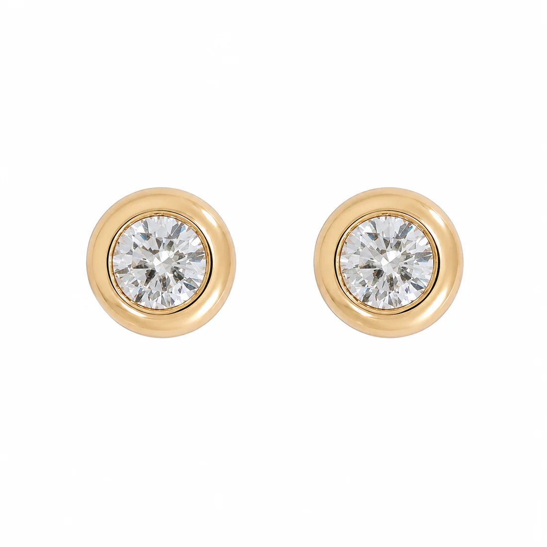 Windsor Bezel-Set CZ Stud Earrings