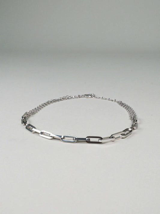 Rebecca Silver Tone Cult small mix necklace