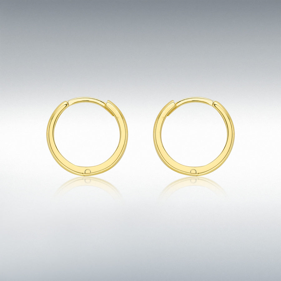 9ct Yellow Gold Huggy Hoop Creole Earrings