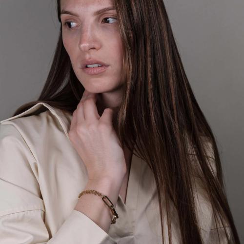 Gold Tone Cult mix bracelet