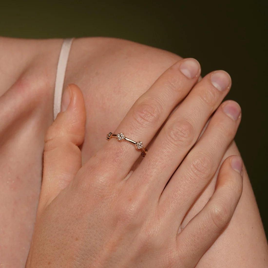 Blossom Cubic Zirconia Eternity Ring