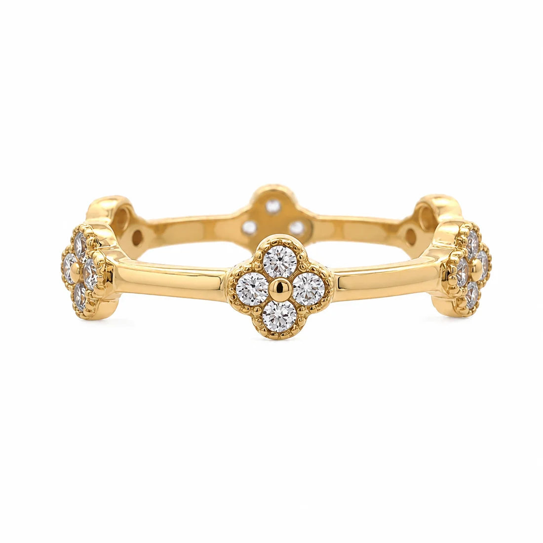 Blossom Cubic Zirconia Eternity Ring
