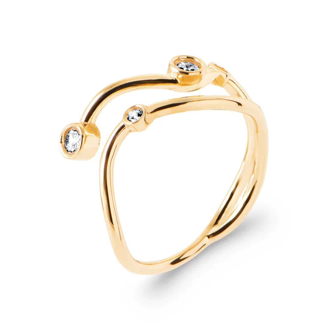 Drifting Light Open Wave Ring