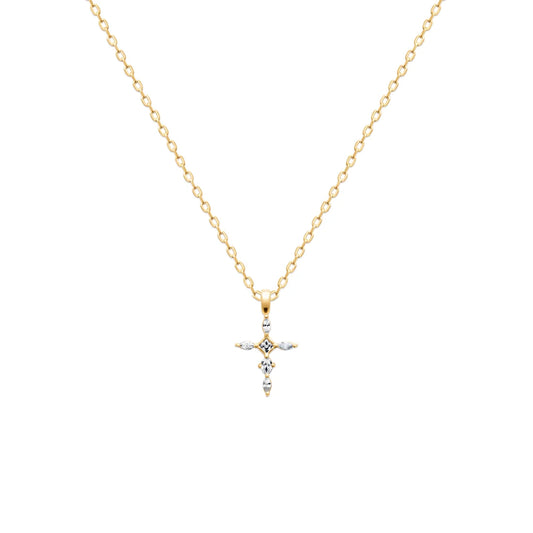 Polar Light Cross Pendant White Cubic Zirconia