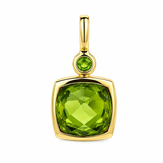 Lush Garden Green Quartz Pendant & Chain