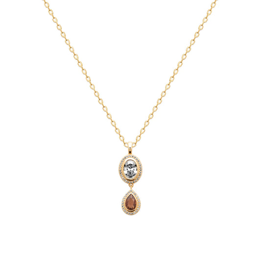 Twin Orbit Pendant Necklace