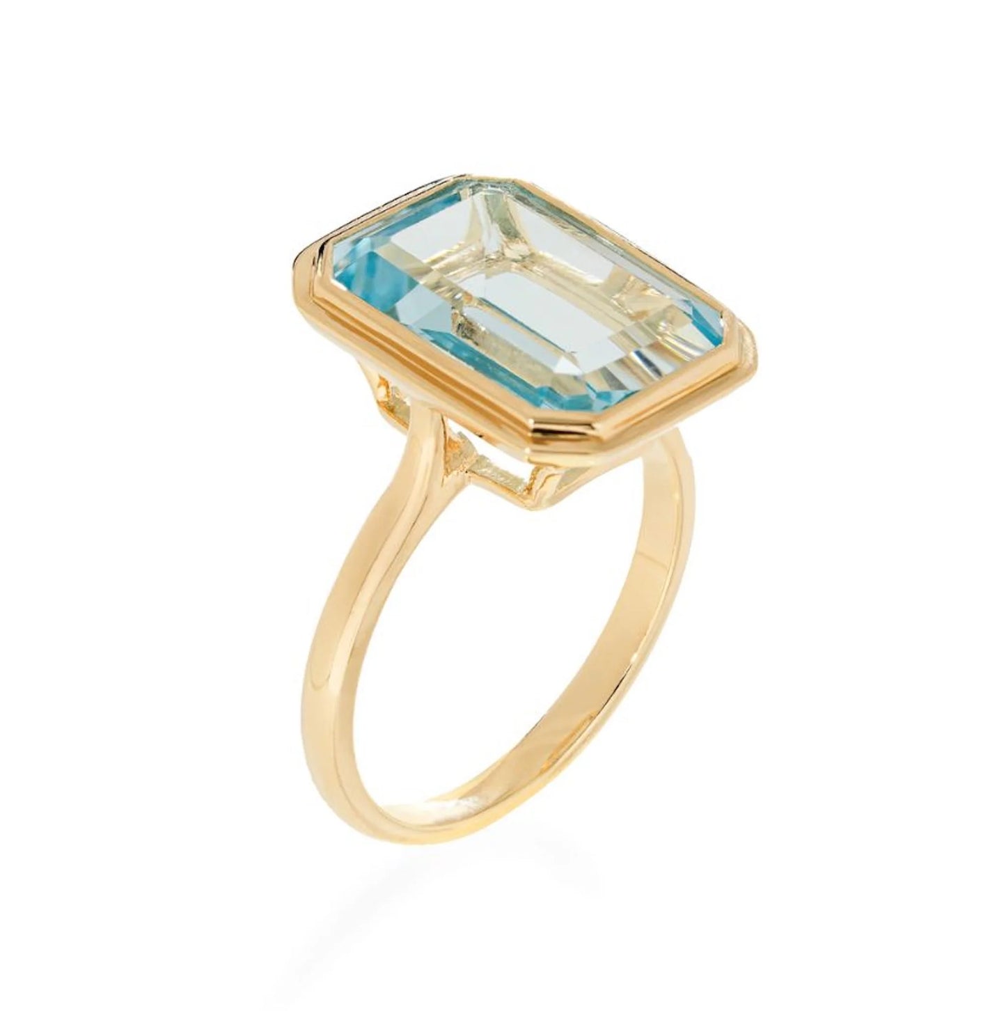 Lagoon Blue Topaz Ring