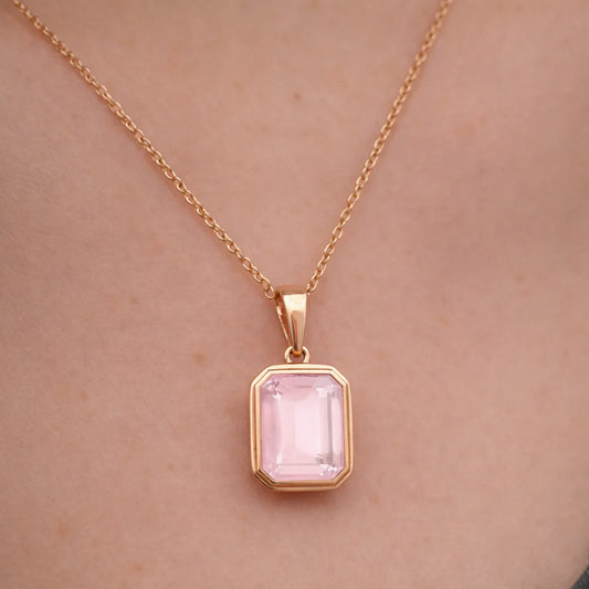 Lagoon Rose Quartz Pendant