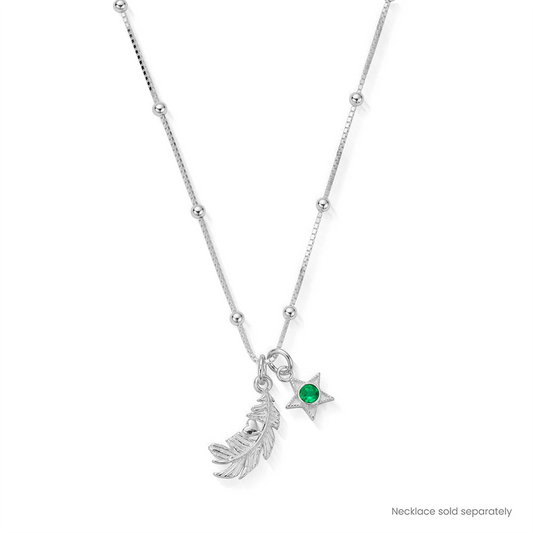 May Mini Star Birthstone Charm - Silver