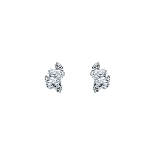 TED BAKER CLARICE: Crystal Cluster Stud Earrings Silver Tone