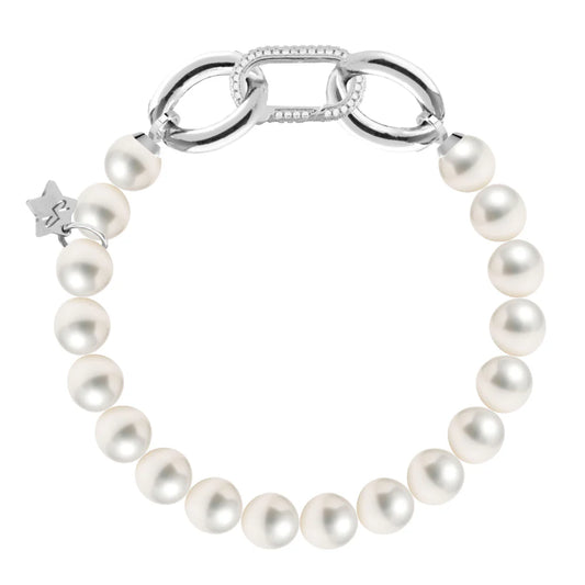 Pearl Bracelet with Silver Tone Clasp