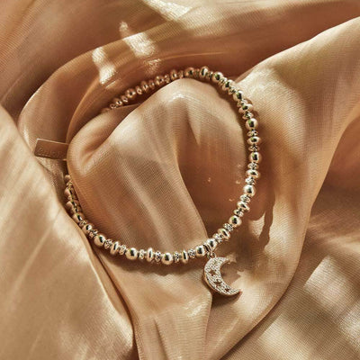 Didi Sparkle Starry Moon Bracelet - Silver