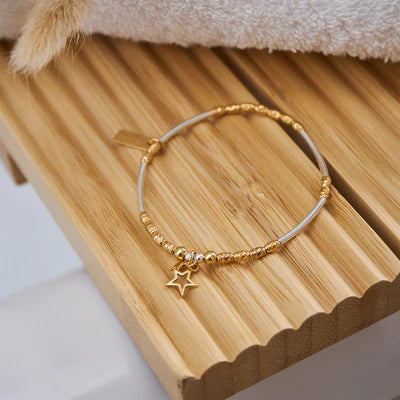 Mixed Metal Double Star Bracelet