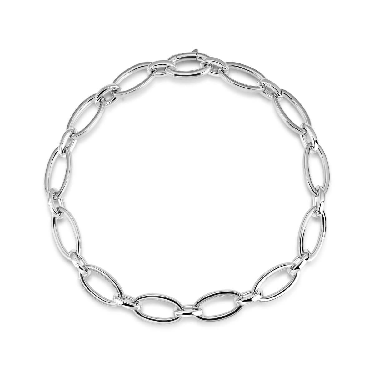 Gisser Silver Oval Link Bracelet