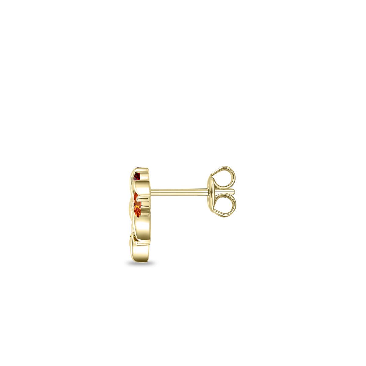 Gisser Golden Multi Colour Circle Stud Earrings