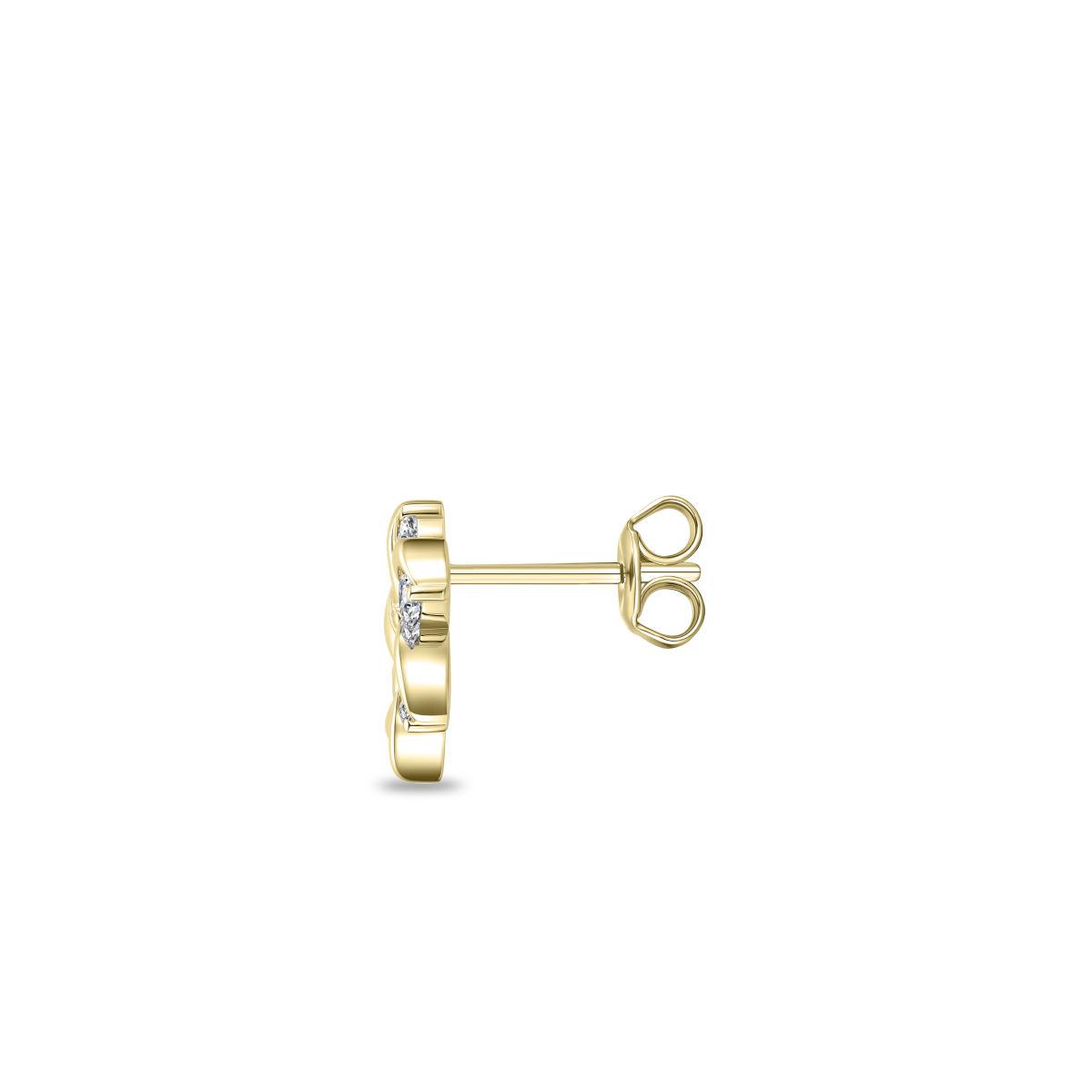 Gisser Golden CZ Circle Stud Earrings