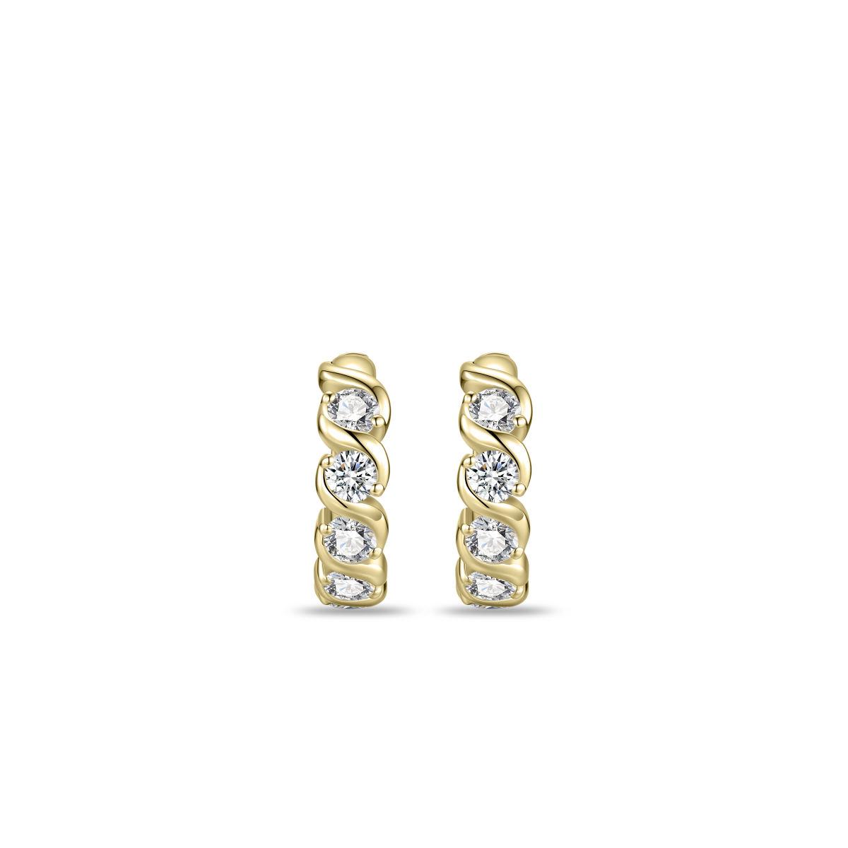Gisser Golden Cz Set Hoops