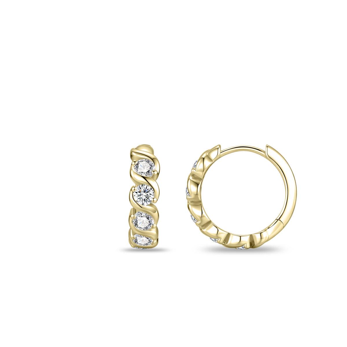 Gisser Golden Cz Set Hoops