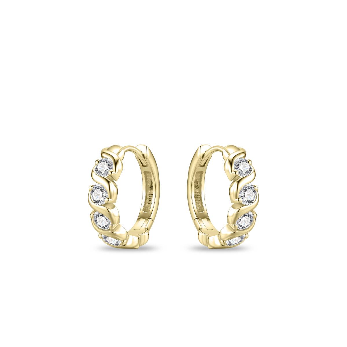 Gisser Golden Cz Set Hoops